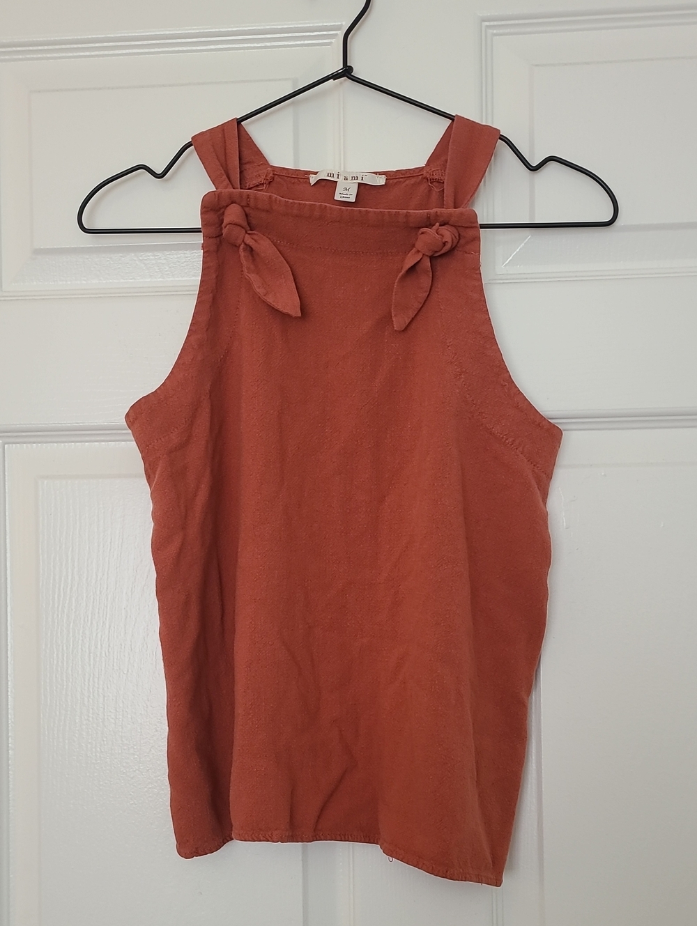 miami Rust Knot-Strap Tank Top